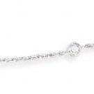 9"+1" Extension Rhodium Plated 6 Bezel Set CZ Anklet #32466-9