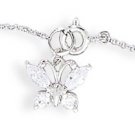 9" CZ Butterfly Anklet #9412
