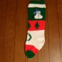 Handcrafted/Hand Made Heritage Knit Christmas Stocking - Snowman w/ Tree (Item#19)