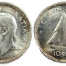 1953 Canadian 10 cent coin