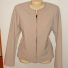 LIZ CLAIRBORNE PETITE BIEGE JACKET SIZE 4