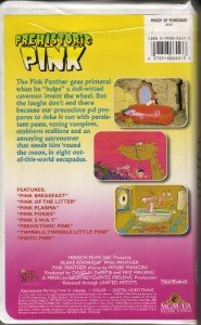 PINK PANTHER CARTOON COLLECTION vhs PREHISTORIC PINK