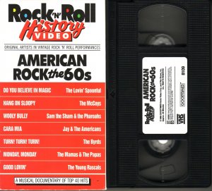 ROCK N ROLL HISTORY VIDEO Rock & Roll AMERICAN ROCK THE 60's SIXTIES Rare!! VHS