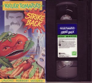 KILLER TOMATOES STRIKE BACK '90 Rare RICK ROCKWELL Crystal Carson JOHN ASTIN VHS