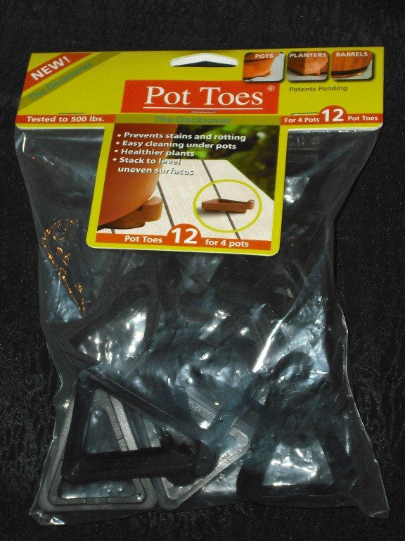 GARDEN POT TOES Container Gardening BLACK POT FEET Decksaver LIFTS