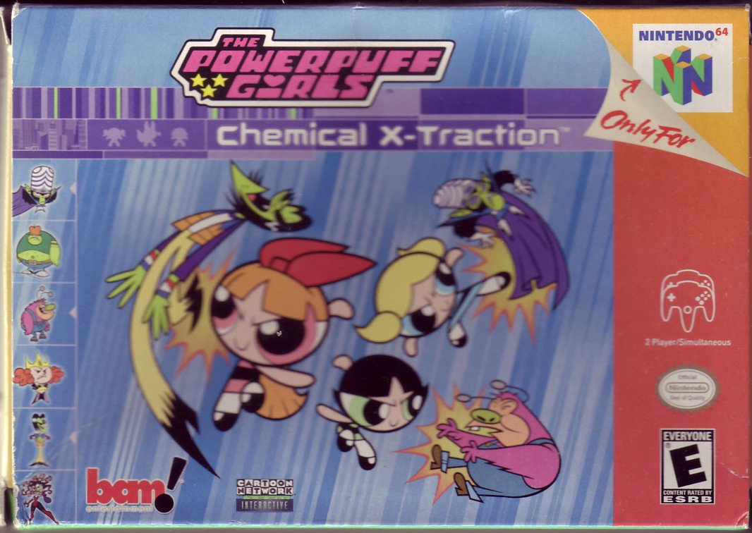 The Powerpuff Girls Chemical X Traction Nintendo 64 N64 Video Game