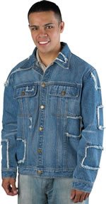 Casual Outfitters 100 Cotton Denim Rag Jacket - Large