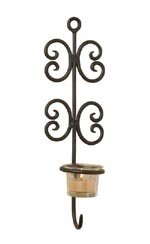 Multi-Chain Wrought Iron Wall Sconce