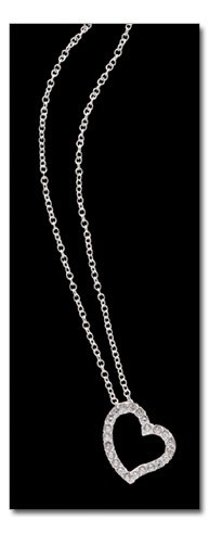 Silverplated Pendant with 23 crystals hung on an 18" chain