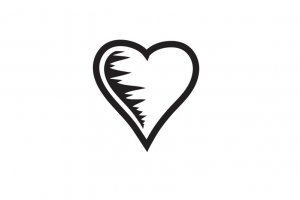Black and White Heart