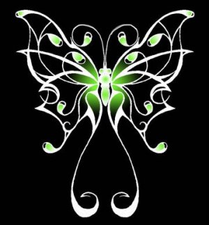 Black and green Butterfly