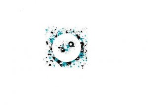 Paint Splatter hole - Blue and black