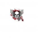 Red winged skull