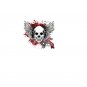Red winged skull