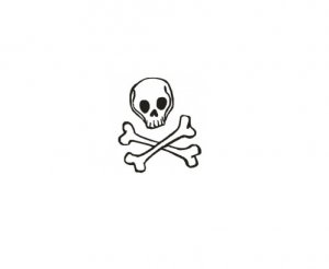 Comic Skull and cross bone
