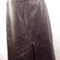 GAP Leather Skirt Size 2 Brown Pleated Buckle Waist Lined A Line  Pockets