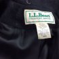 L L Bean Coat Jacket Wool Blend Lined Button Front Navy Blue Women's Med
