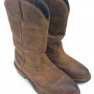 Men's Dan Post Albuquerque Waterproof Boots Size 8 1/2 D Tan Cowboy Light Wear