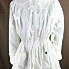 Latte by Coffeeshop Jacket Raincoat Zipper Sz XL White
