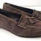 Johnston & Murphy Loafers Brown Suede Shoes Size 10 M Made in Italy Men's