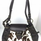 M. London Purse Cowhide Brown Leather Shoulder Bag Brown Beige