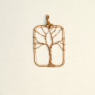 Copper tree necklace pendant