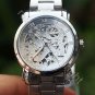 Luxury Skeleton Dial Men's Auto Mechanical Wrist Watch Steel Nice Xmas Gift New