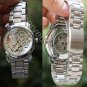 Luxury Skeleton Dial Men's Auto Mechanical Wrist Watch Steel Nice Xmas Gift New