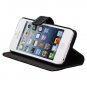 Wallet and Stand Case for Apple iPhone 5C - Crocodile Black