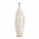 TALL IVORY SCROLLWORK VASE