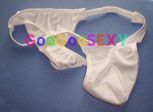 G442 HOT SEXY MEN STRING BIKINI CONTOURED POUCH White