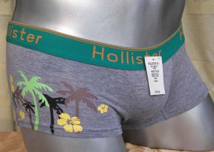 N606 HOli HOT SEXY MENS BOXER BRIEFS CONTOURED POUCH GRAY