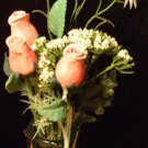 Rose Bouquet # 10 Polymer Clay Rose & Leaves -handmade By Treasure Vallie