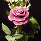Rose Bouquet # 30 Polymer Clay Rose & Leaves -handmade By Treasure Vallie