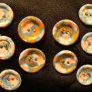 Button Set # 5 Polymer Clay Button Set of 10 - handmade from Polymer Clay by Treasure Vallie