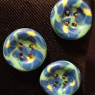 Button Set # 8 Polymer Clay Button Set of 3 - handmade from Polymer Clay by Treasure Vallie