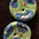 Button Set # 15 Polymer Clay Button Set of 2 - handmade from Polymer Clay by Treasure Vallie