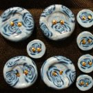 Button Set # 16 Polymer Clay Button Set of 9 - handmade from Polymer Clay by Treasure Vallie