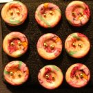 Button Set # 17 Polymer Clay Button Set of 9 - handmade from Polymer Clay by Treasure Vallie
