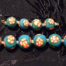 Set of 10 Beads # 2- Handmade from Polymer Clay by Treasure Vallie