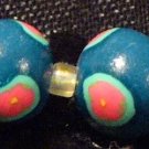 Set of 6 Beads # 10- Handmade from Polymer Clay by Treasure Vallie