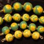 Set of 21 Beads # 12- Handmade from Polymer Clay by Treasure Vallie