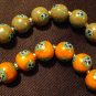 Set of 12 Beads # 37- Handmade from Polymer Clay by Treasure Vallie