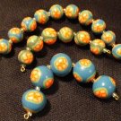 Set of 12 Beads # 38- Handmade from Polymer Clay by Treasure Vallie