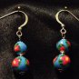 Sterling Silver Earrings # 1- Polymer Clay Beads handmade by Treasure Vallie