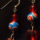Sterling Silver Earrings # 5- Polymer Clay Beads handmade by Treasure Vallie