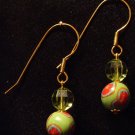 Large hook Earrings # 10- Polymer Clay Beads handmade by Treasure Vallie
