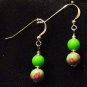 Sterling Silver Earrings # 11- Polymer Clay Beads handmade by Treasure Vallie