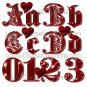 Fancy Red Alphabet Digital Scrapbook Kit