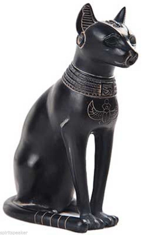 Black Cat Statue Bast Statue Goddess Bastet Egyptian Goddess Wiccan Pagan Celtic